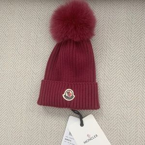 SOLD - Children's Moncler Fur Pom Hat - Berretto